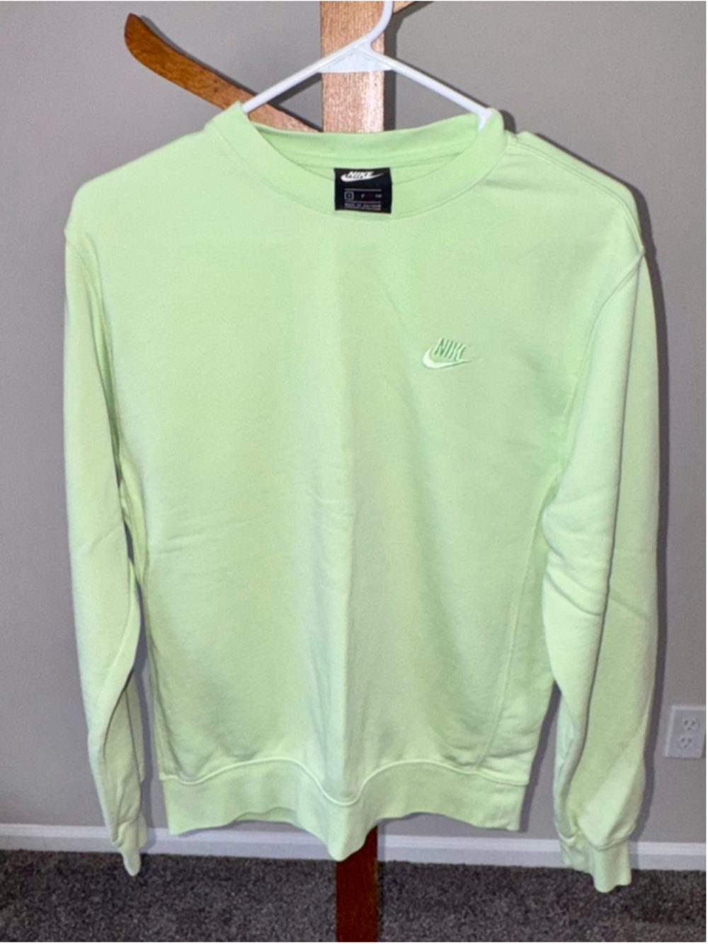 Women’s Nike Light Mint Green Crewneck Sweatshirt S